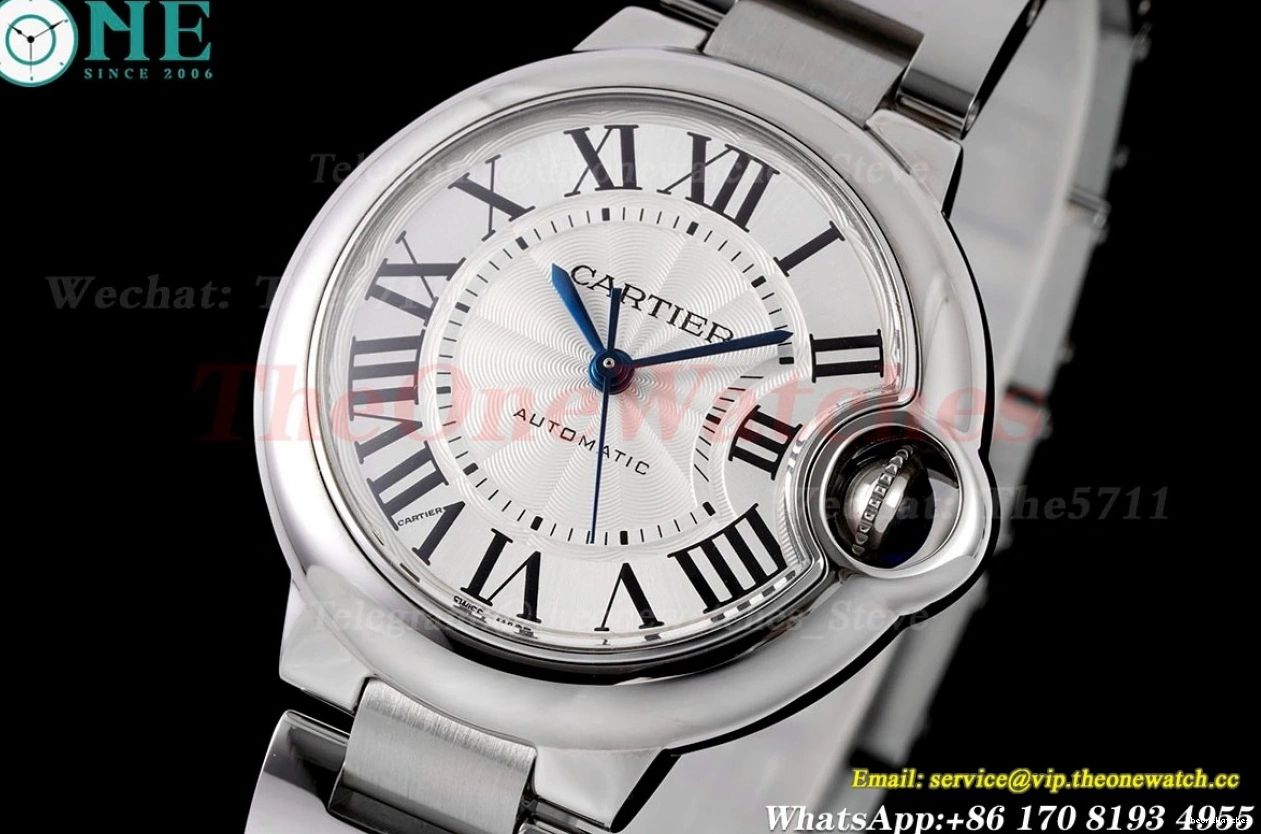 NH05 Dial SS De AF Ballon Cartier Bleu White 33mm SS 0319